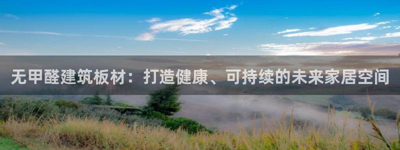 沐鸣2平台登陆官网：无甲醛建筑板材：打造健康、可持续的未来家